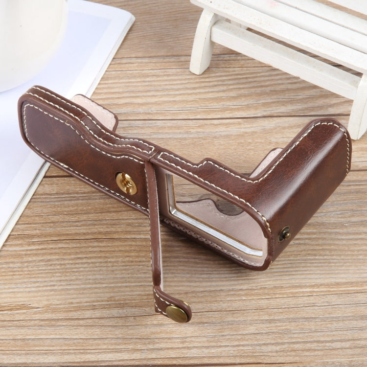 For Nikon ZFC Glossy PU Leather Camera Half Case Base(Coffee) by bashfashion