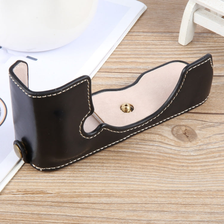 For Nikon ZFC Glossy PU Leather Camera Half Case Base(Black) by bashfashion