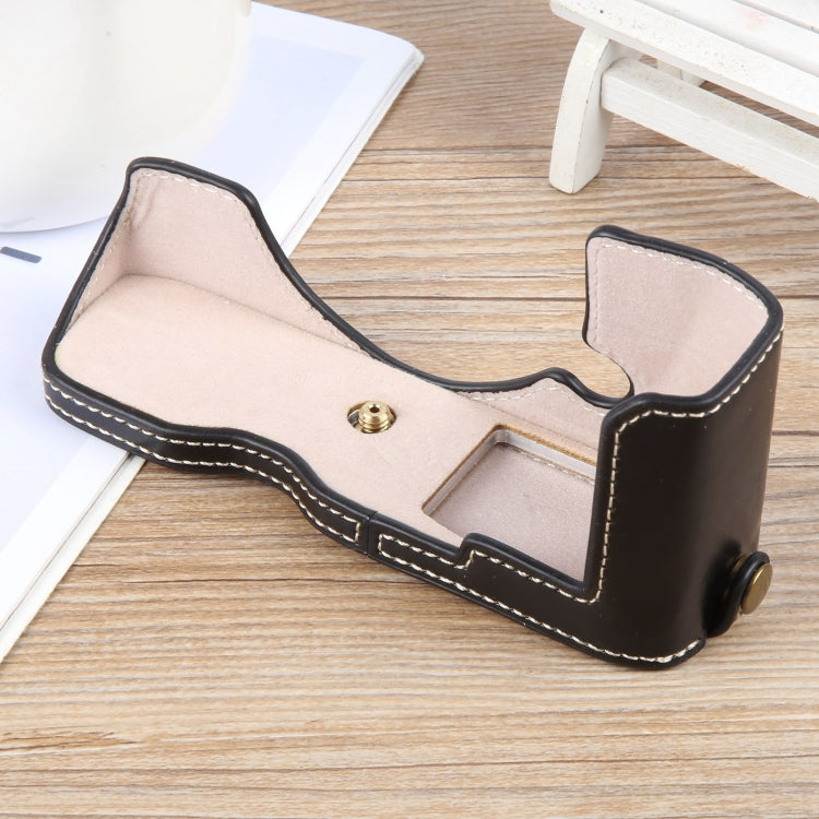 For Nikon ZFC Glossy PU Leather Camera Half Case Base(Black) by bashfashion