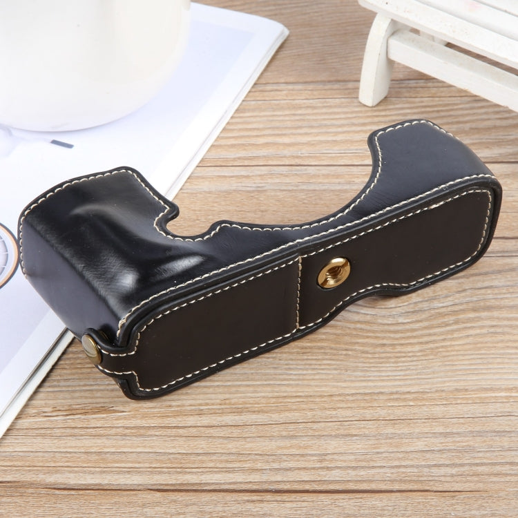 For Nikon ZFC Glossy PU Leather Camera Half Case Base(Black) by bashfashion