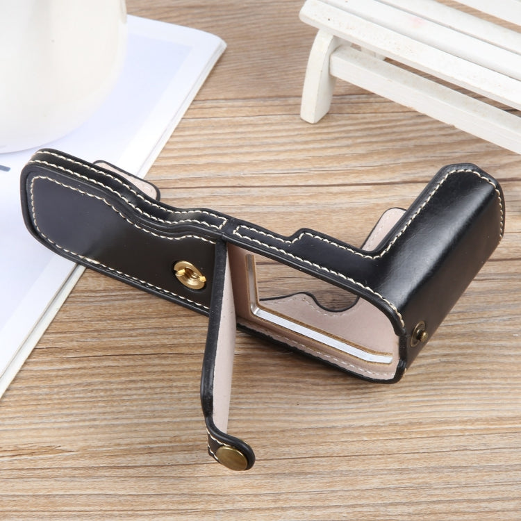 For Nikon ZFC Glossy PU Leather Camera Half Case Base(Black) by bashfashion