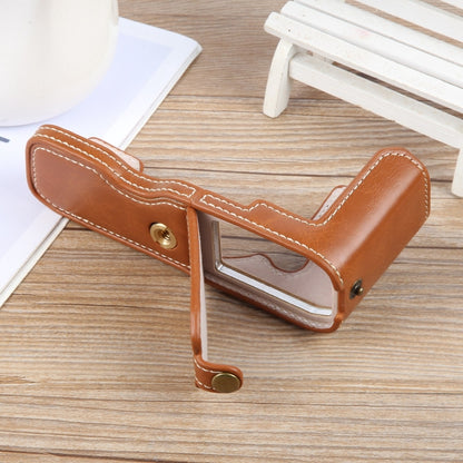 For Nikon ZFC Glossy PU Leather Camera Half Case Base(Brown) by bashfashion