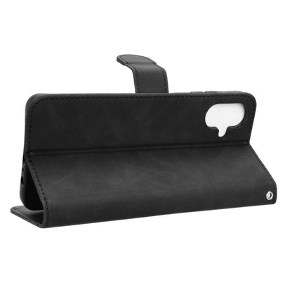 For Samsung Galaxy A06 Skin Feel Magnetic Flip Leather Phone Case(Black) by bashfashion