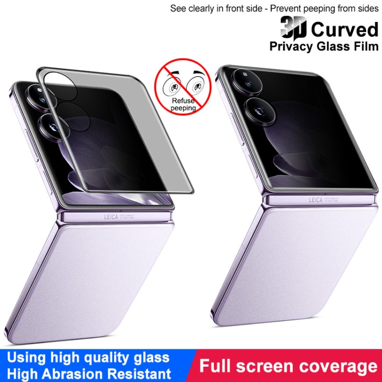 For Xiaomi Mix Flip imak 3D Curved Privacy Anti-glare Full Rear Screen Tempered Glass Film by imak