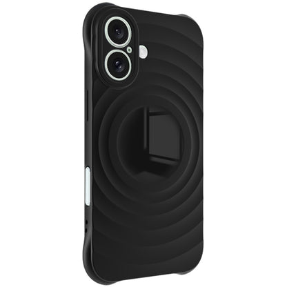 For iPhone 16 IMAK UC-6 Series Manbo Frosting Soft Phone Case(Black) by imak