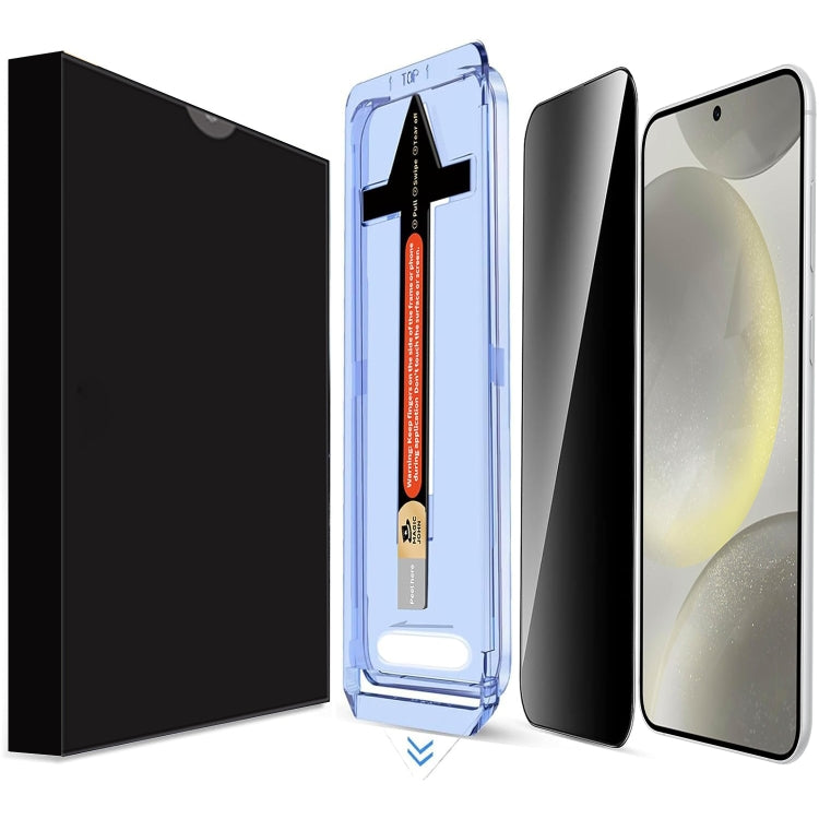 For Samsung Galaxy S24+ 5G LK Easy Install Privacy Tempered Glass Film(Black) by bashfashion