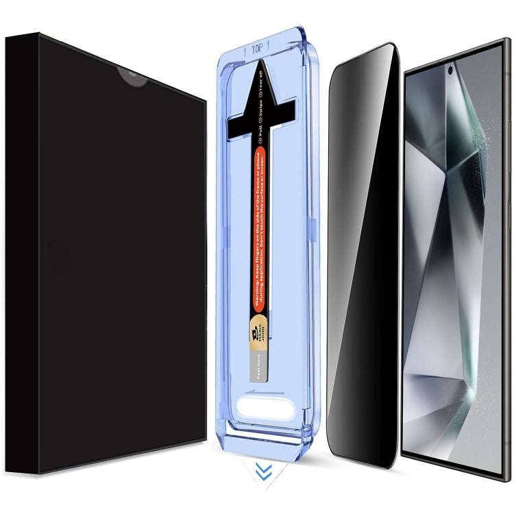 For Samsung Galaxy S24 Ultra 5G LK Easy Install Privacy Tempered Glass Film(Black) by bashfashion