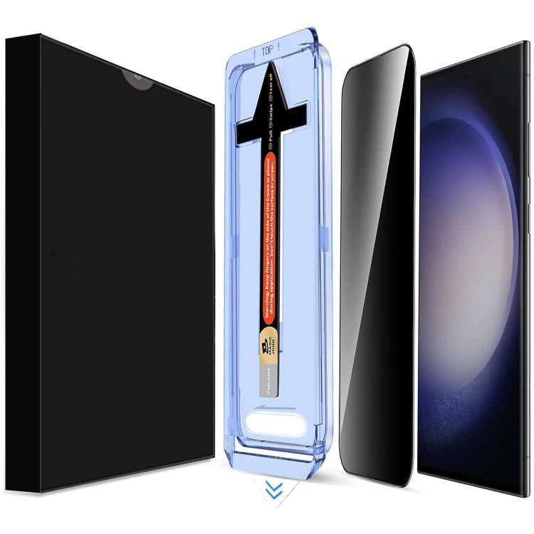 For Samsung Galaxy S23 Ultra 5G LK Easy Install Privacy Tempered Glass Film(Black) by bashfashion