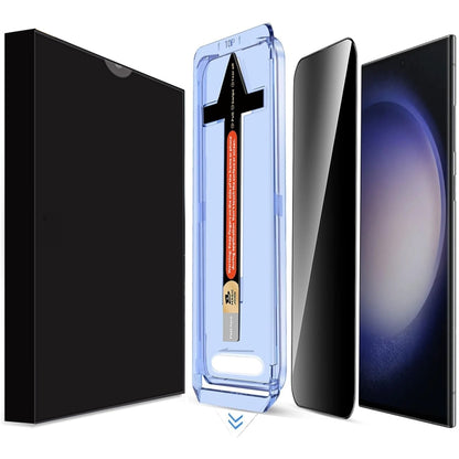 For Samsung Galaxy S23 Ultra 5G LK Easy Install Privacy Tempered Glass Film(Black) by bashfashion
