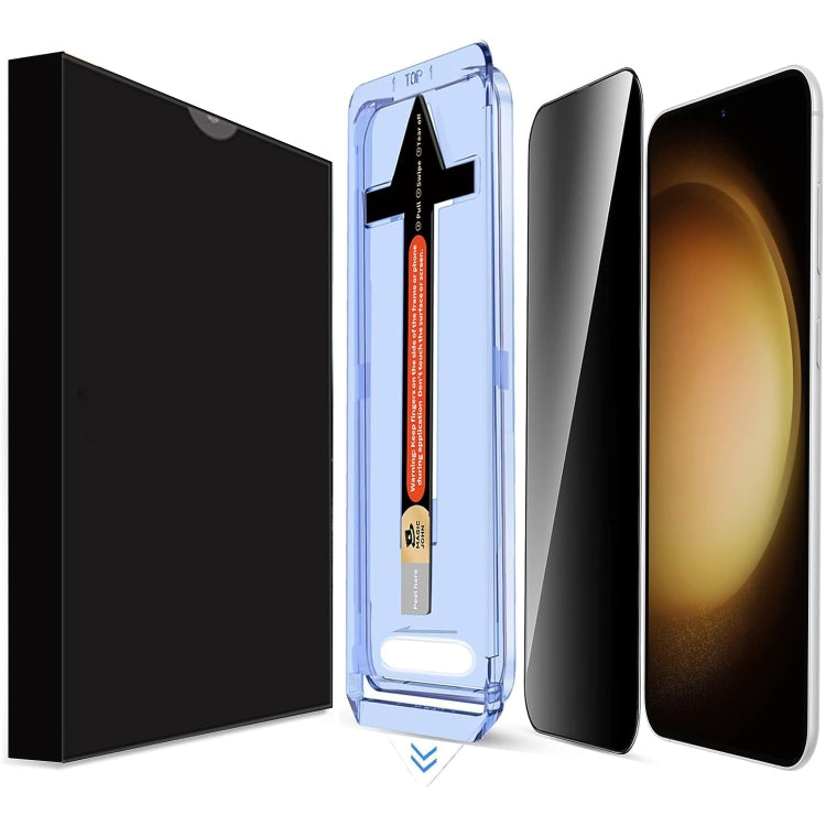 For Samsung Galaxy S23+ 5G LK Easy Install Privacy Tempered Glass Film(Black) by bashfashion