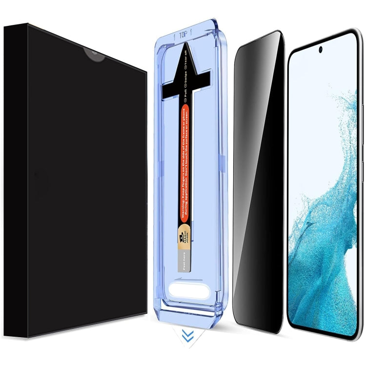 For Samsung Galaxy S22+ 5G LK Easy Install Privacy Tempered Glass Film(Black) by bashfashion