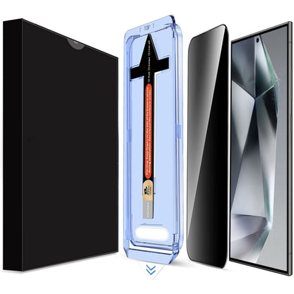 For Samsung Galaxy S25 Ultra 5G LK Easy Install Privacy Tempered Glass Film(Black) by bashfashion