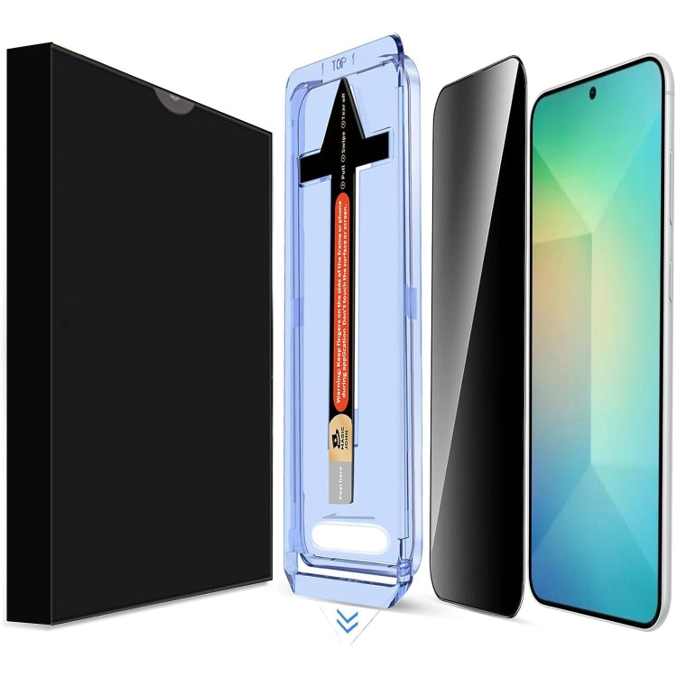 For Samsung Galaxy S25 5G LK Easy Install Privacy Tempered Glass Film(Black) by bashfashion