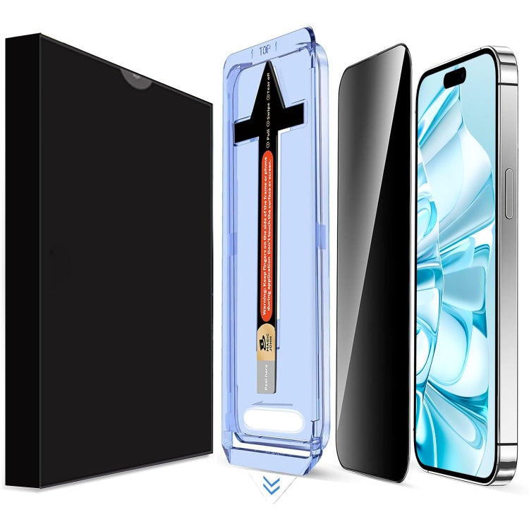 For iPhone 16 Plus LK Easy Install Privacy Tempered Glass Film(Black) by bashfashion