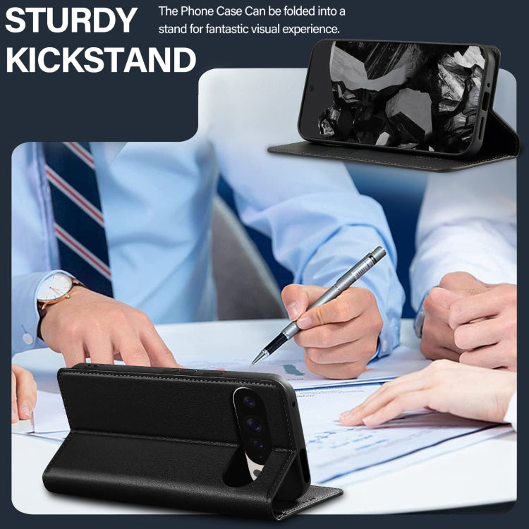 For Google Pixel 9 Pro / 9 LC.IMEEKE L1 Series Frosted Fine Texture PU Phone Case(Black) by LC.IMEEKE