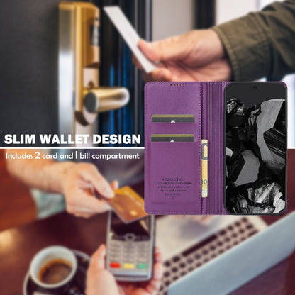 For Google Pixel 9 Pro / 9 LC.IMEEKE L1 Series Frosted Fine Texture PU Phone Case(Purple) by LC.IMEEKE