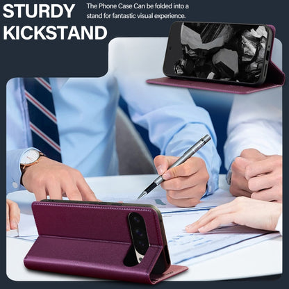 For Google Pixel 9 Pro / 9 LC.IMEEKE L1 Series Frosted Fine Texture PU Phone Case(Purple) by LC.IMEEKE