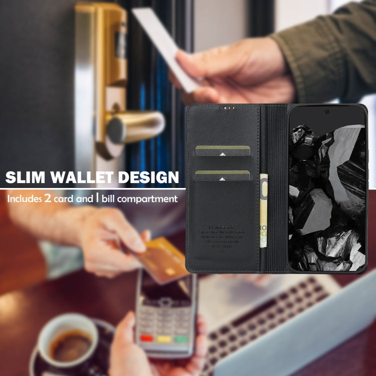 For Google Pixel 9 Pro XL LC.IMEEKE L1 Series Frosted Fine Texture PU Phone Case(Black) by LC.IMEEKE