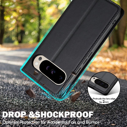 For Google Pixel 9 Pro XL LC.IMEEKE L1 Series Frosted Fine Texture PU Phone Case(Black) by LC.IMEEKE