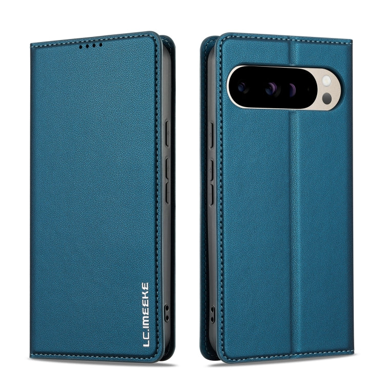 For Google Pixel 9 Pro XL LC.IMEEKE L1 Series Frosted Fine Texture PU Phone Case(Blue) by LC.IMEEKE