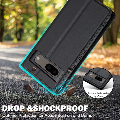 For Google Pixel 7A LC.IMEEKE L1 Series Frosted Fine Texture PU Phone Case(Black) by LC.IMEEKE