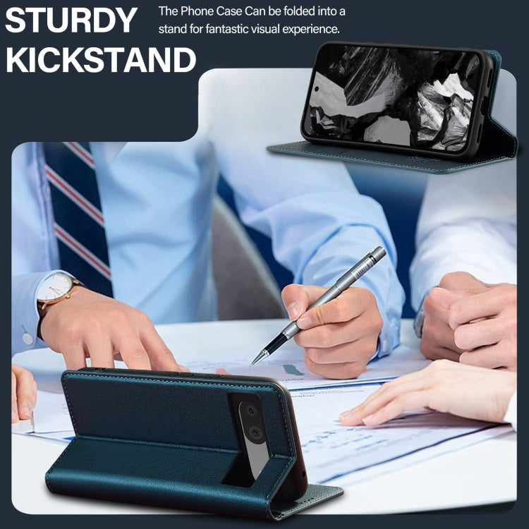 For Google Pixel 7A LC.IMEEKE L1 Series Frosted Fine Texture PU Phone Case(Blue) by LC.IMEEKE