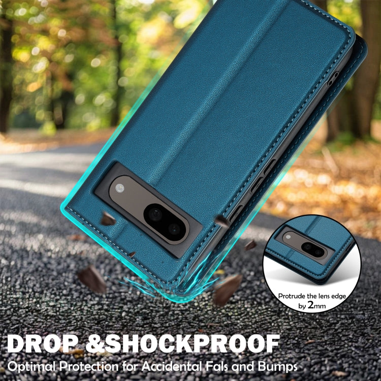 For Google Pixel 7A LC.IMEEKE L1 Series Frosted Fine Texture PU Phone Case(Blue) by LC.IMEEKE