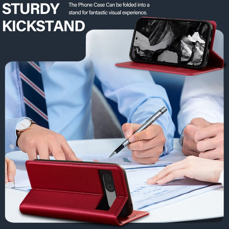 For Google Pixel 7A LC.IMEEKE L1 Series Frosted Fine Texture PU Phone Case(Red) by LC.IMEEKE