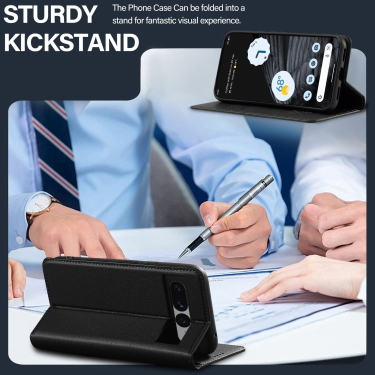 For Google Pixel 7 5G LC.IMEEKE L1 Series Frosted Fine Texture PU Phone Case(Black) by LC.IMEEKE