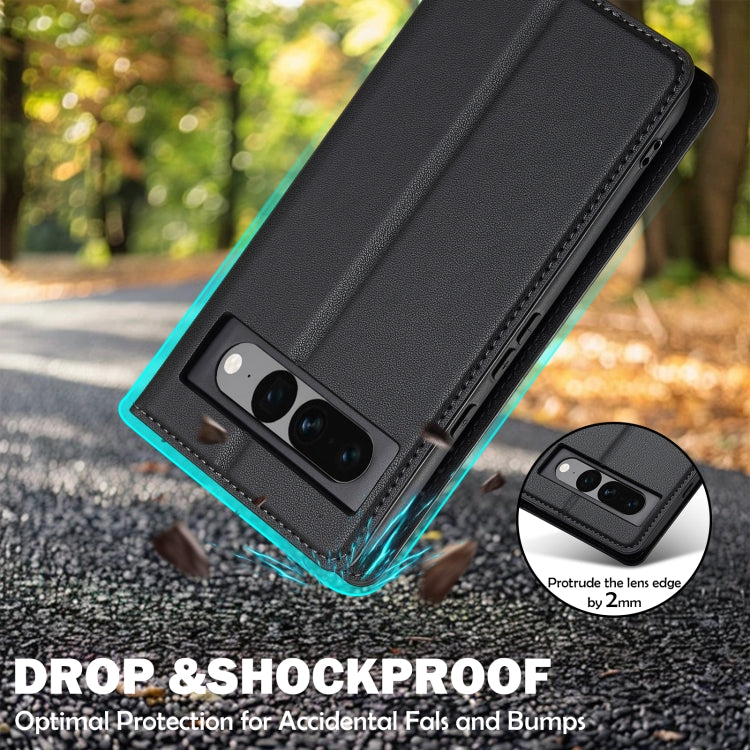 For Google Pixel 7 5G LC.IMEEKE L1 Series Frosted Fine Texture PU Phone Case(Black) by LC.IMEEKE