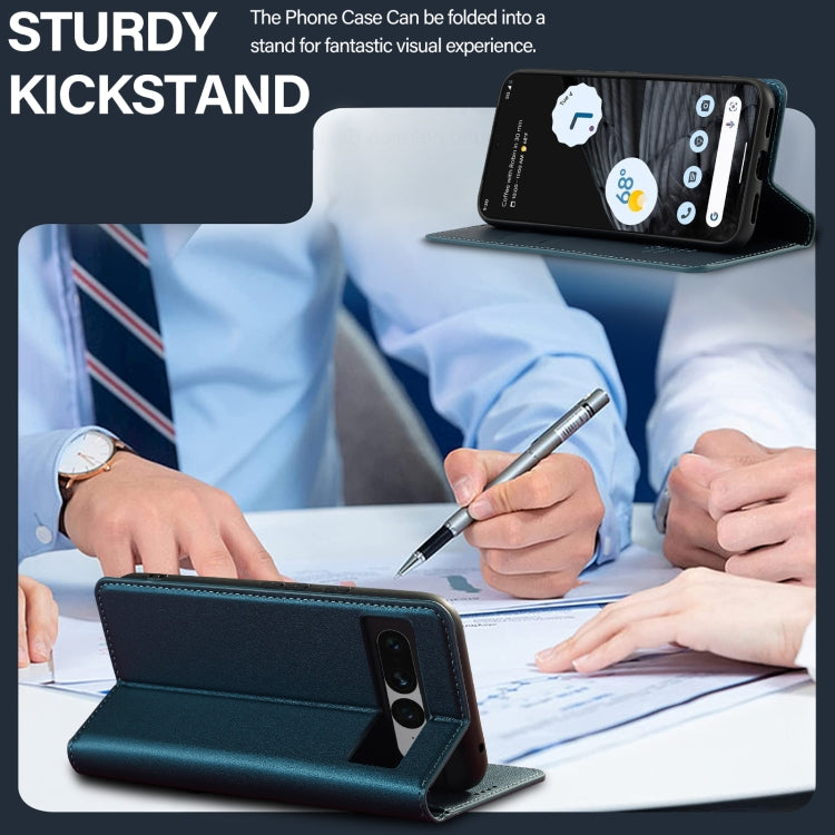 For Google Pixel 7 5G LC.IMEEKE L1 Series Frosted Fine Texture PU Phone Case(Blue) by LC.IMEEKE