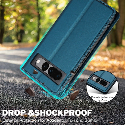 For Google Pixel 7 5G LC.IMEEKE L1 Series Frosted Fine Texture PU Phone Case(Blue) by LC.IMEEKE