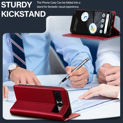 For Google Pixel 7 5G LC.IMEEKE L1 Series Frosted Fine Texture PU Phone Case(Red) by LC.IMEEKE