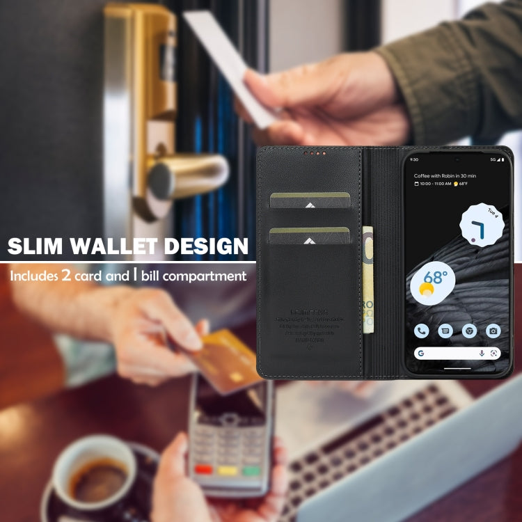 For Google Pixel 7 Pro 5G LC.IMEEKE L1 Series Frosted Fine Texture PU Phone Case(Black) by LC.IMEEKE