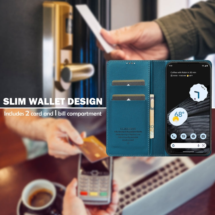 For Google Pixel 7 Pro 5G LC.IMEEKE L1 Series Frosted Fine Texture PU Phone Case(Blue) by LC.IMEEKE