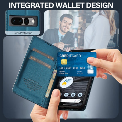 For Google Pixel 7 Pro 5G LC.IMEEKE L1 Series Frosted Fine Texture PU Phone Case(Blue) by LC.IMEEKE