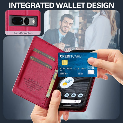 For Google Pixel 7 Pro 5G LC.IMEEKE L1 Series Frosted Fine Texture PU Phone Case(Red) by LC.IMEEKE