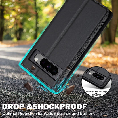 For Google Pixel 8 Pro LC.IMEEKE L1 Series Frosted Fine Texture PU Phone Case(Black) by LC.IMEEKE