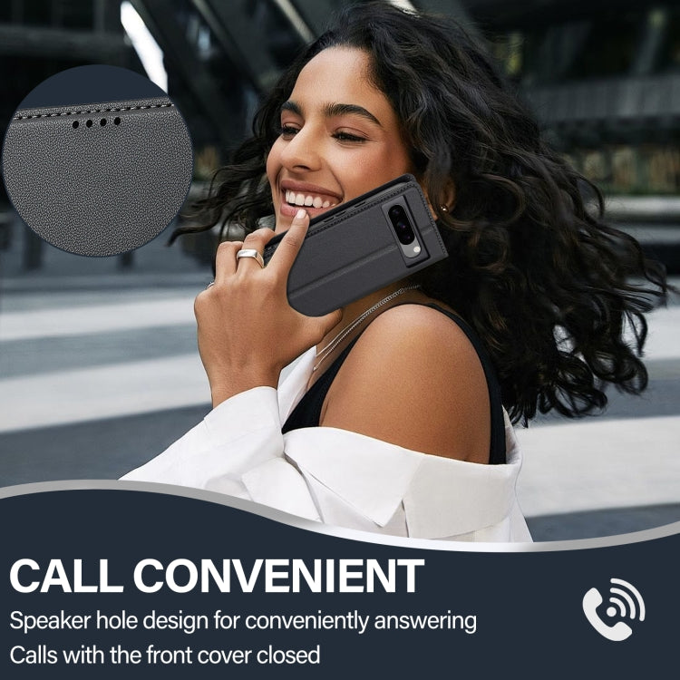 For Google Pixel 8 Pro LC.IMEEKE L1 Series Frosted Fine Texture PU Phone Case(Black) by LC.IMEEKE