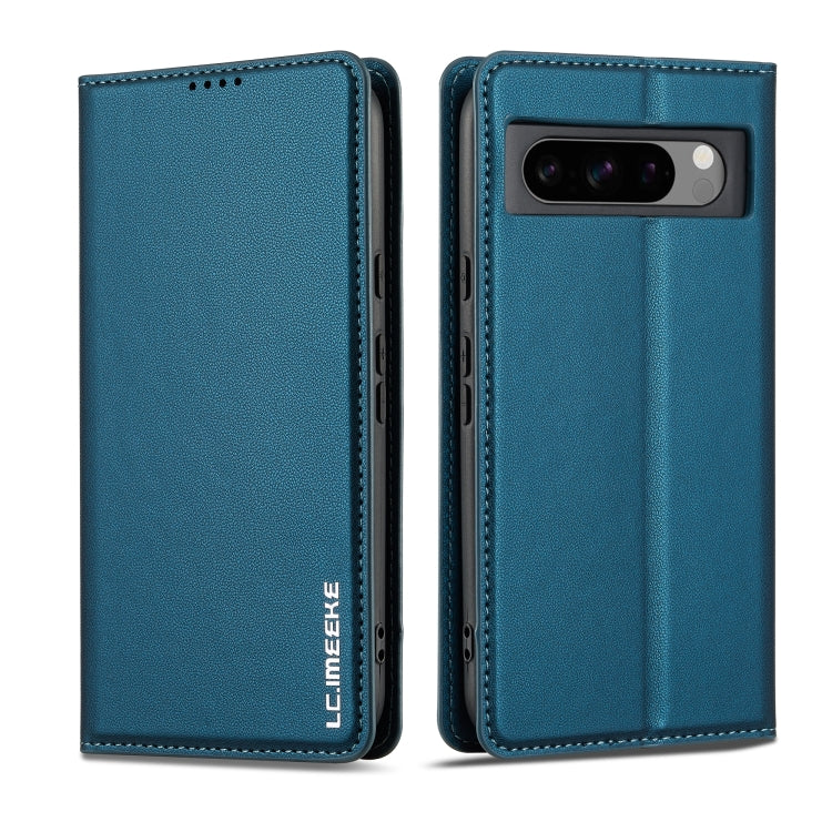 For Google Pixel 8 Pro LC.IMEEKE L1 Series Frosted Fine Texture PU Phone Case(Blue) by LC.IMEEKE