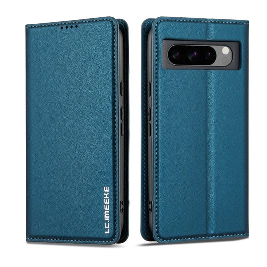 For Google Pixel 8 Pro LC.IMEEKE L1 Series Frosted Fine Texture PU Phone Case(Blue) by LC.IMEEKE