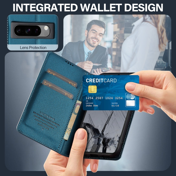 For Google Pixel 8 Pro LC.IMEEKE L1 Series Frosted Fine Texture PU Phone Case(Blue) by LC.IMEEKE