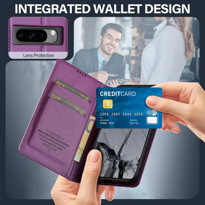 For Google Pixel 8 Pro LC.IMEEKE L1 Series Frosted Fine Texture PU Phone Case(Purple) by LC.IMEEKE