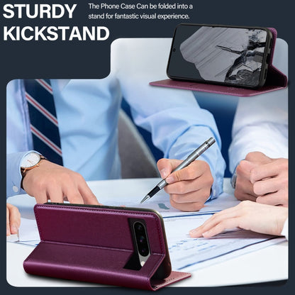 For Google Pixel 8 Pro LC.IMEEKE L1 Series Frosted Fine Texture PU Phone Case(Purple) by LC.IMEEKE