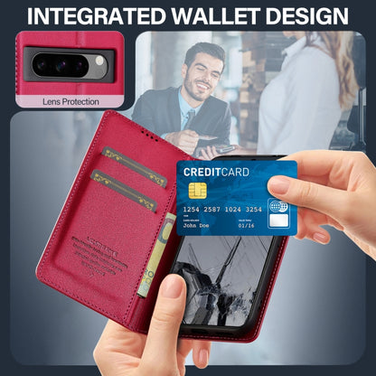 For Google Pixel 8 Pro LC.IMEEKE L1 Series Frosted Fine Texture PU Phone Case(Red) by LC.IMEEKE