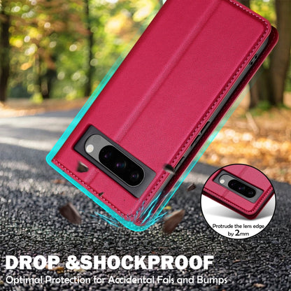 For Google Pixel 8 Pro LC.IMEEKE L1 Series Frosted Fine Texture PU Phone Case(Red) by LC.IMEEKE