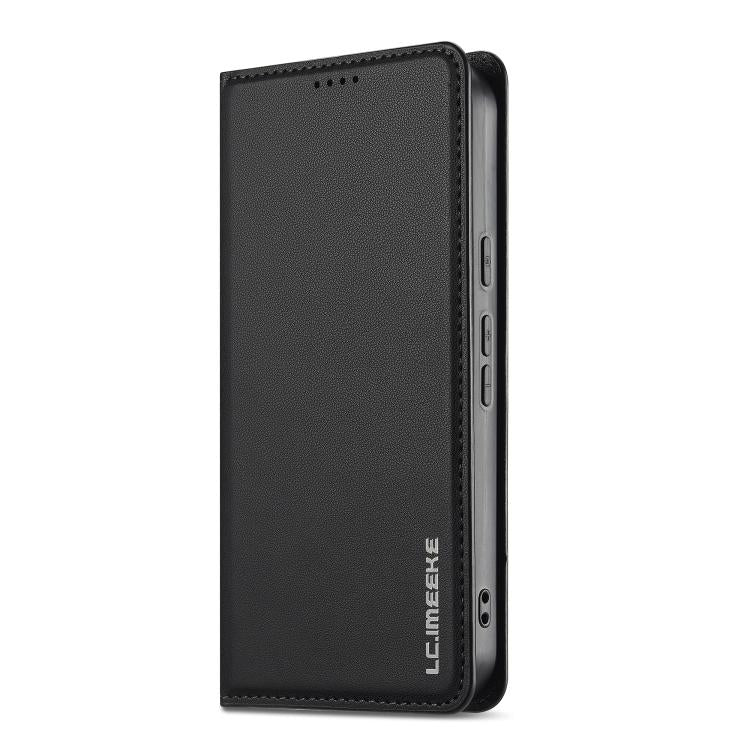 For Google Pixel 9a LC.IMEEKE L1 Series Frosted Fine Texture PU Phone Case(Black) by LC.IMEEKE