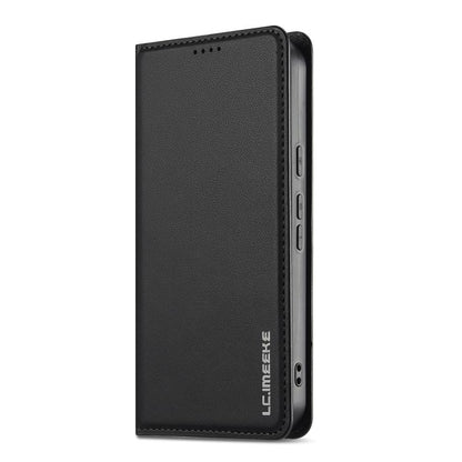 For Google Pixel 9a LC.IMEEKE L1 Series Frosted Fine Texture PU Phone Case(Black) by LC.IMEEKE