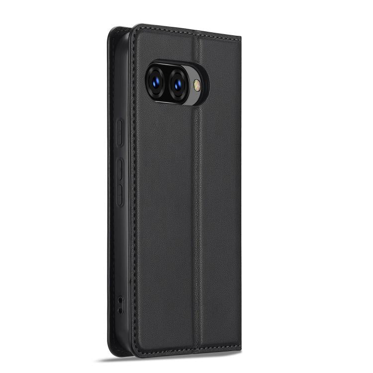 For Google Pixel 9a LC.IMEEKE L1 Series Frosted Fine Texture PU Phone Case(Black) by LC.IMEEKE