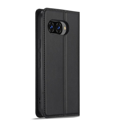 For Google Pixel 9a LC.IMEEKE L1 Series Frosted Fine Texture PU Phone Case(Black) by LC.IMEEKE
